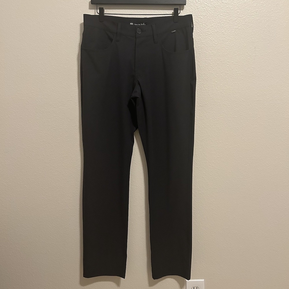 Travis Mathew Open To Close Pants Mens 32 X 31 Black Performance Golf Stretch